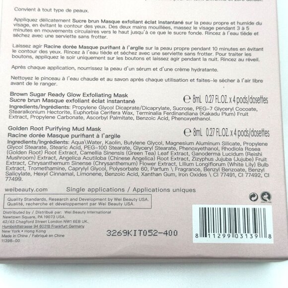 WEI East Two-In-One Purifying and Glow Mask Collection, 8 Pods + Brush - Picture 6 of 13